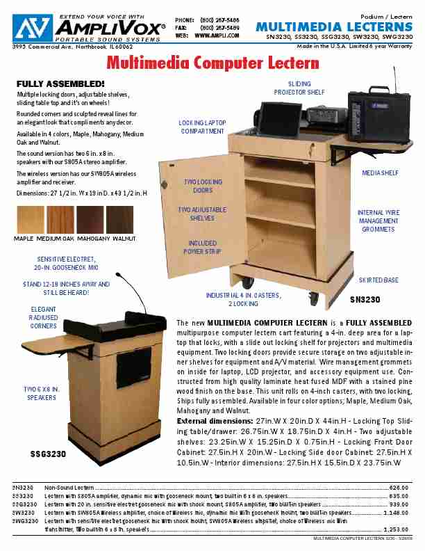 AmpliVox Indoor Furnishings SS3230-page_pdf